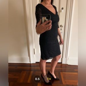 Banana Republic black lace dress